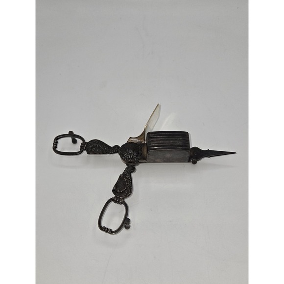 Antique‎ Footed Ornate Candle Snuffer Scissors Wick Cutter Trimmer main image 5